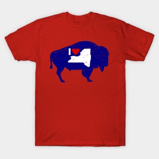 Distressed I Love Buffalo NY T-Shirt